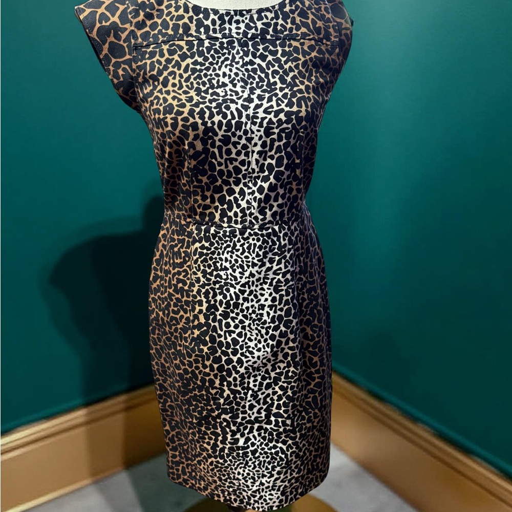 Leopard Print Sleeveless Dress David lam